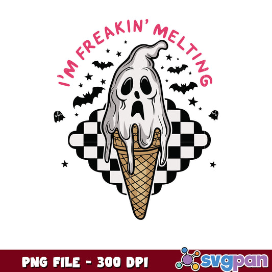 Im freaking melting png, halloween season png, scary monster​ png