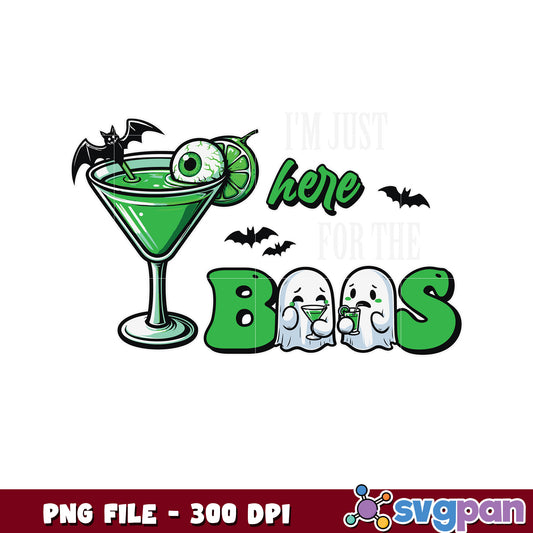 Im just here for boos png, greatest time of the year png, halloween fall png