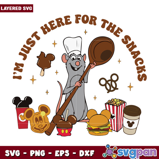Im just here for the snacks svg, disney mickey mouse svg, disney trip svg
