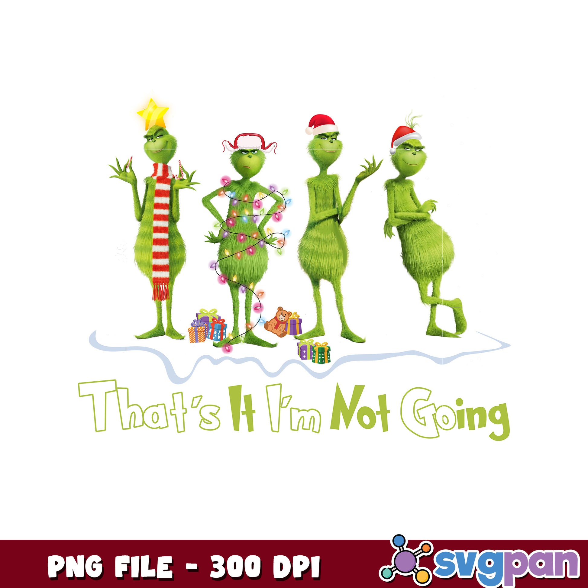 Im not going png, grinch face​ png, baby grinch ​png
