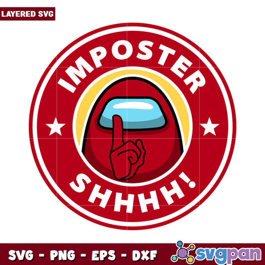 Imposter Shhh SVG File for Creative Projects, Perfect for DIY Crafts