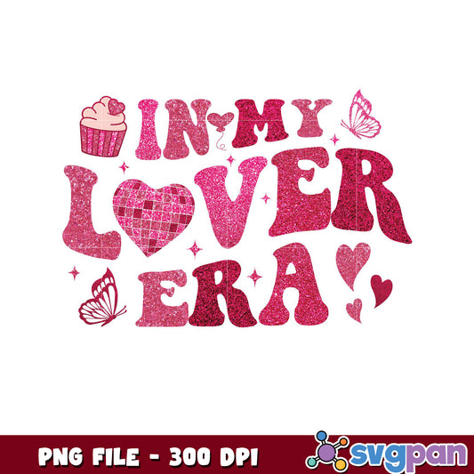 In My Lover Era Pink Glitter Art, Cute Decor for Gifts