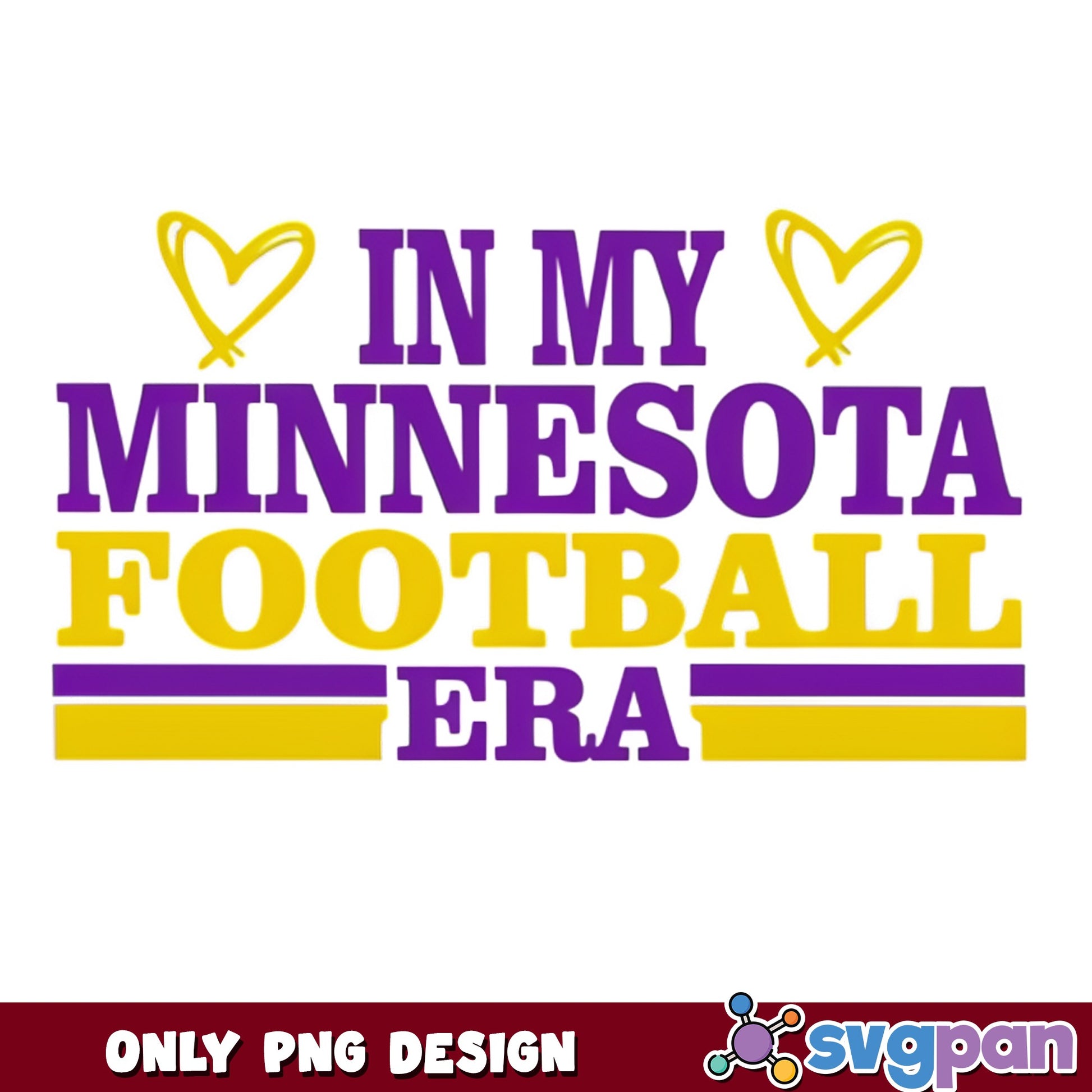 In My Minnesota Football Era PNG, Vikings Fan PNG, Football PNG