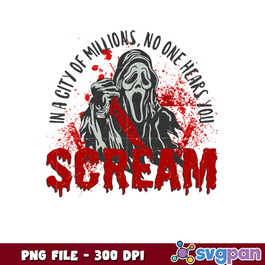 In a city of milions ghost face png, halloween characters png, halloween quotes png
