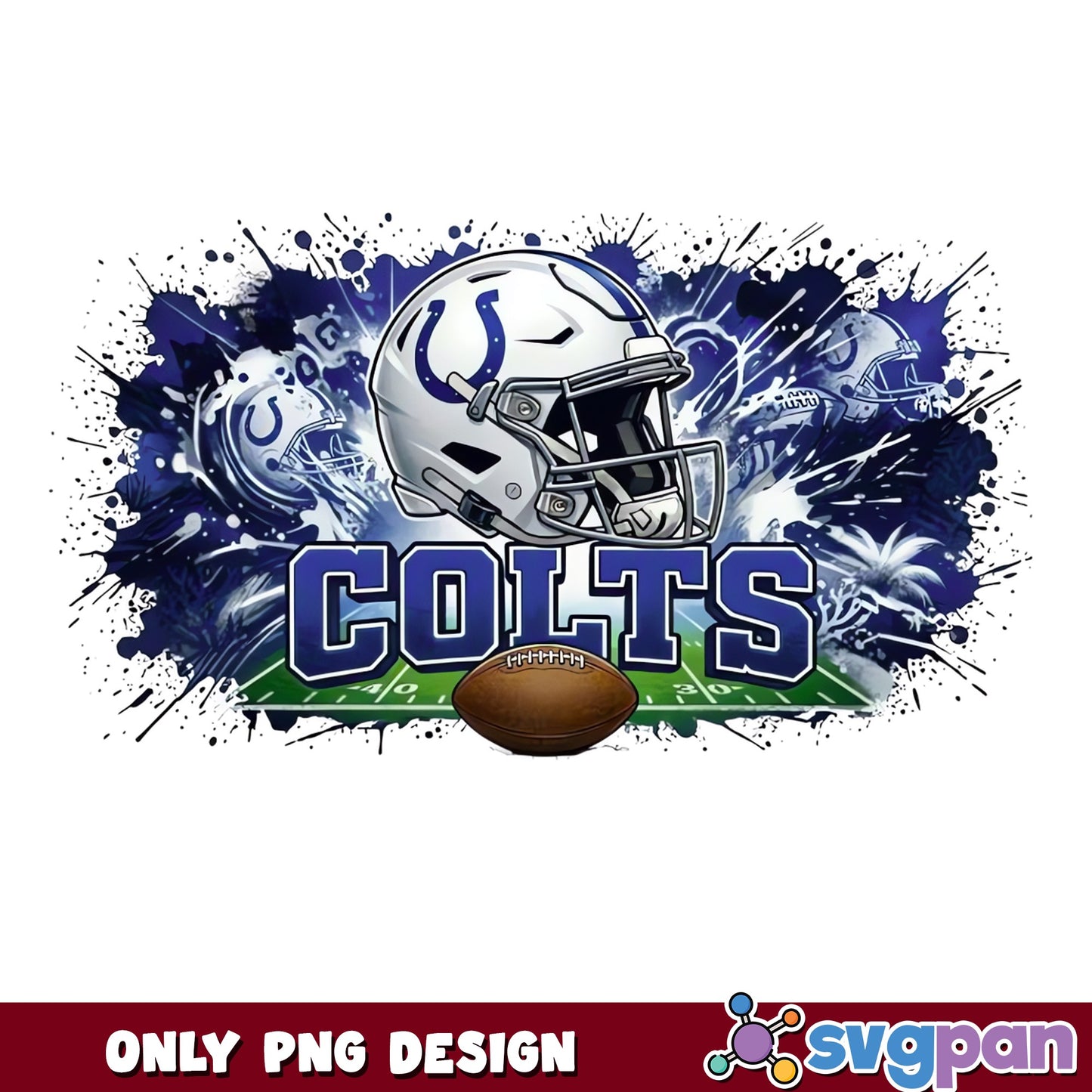Indianapolis Colts PNG, NFL Football Helmet Design, Colts PNG