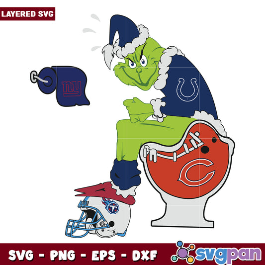Indianapolis colts svg, funny grinch svg, grinch nfl​ svg