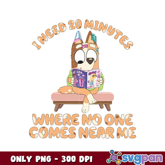 I need 20 minutes where no one comes near me bingo png, bluey cartoon png