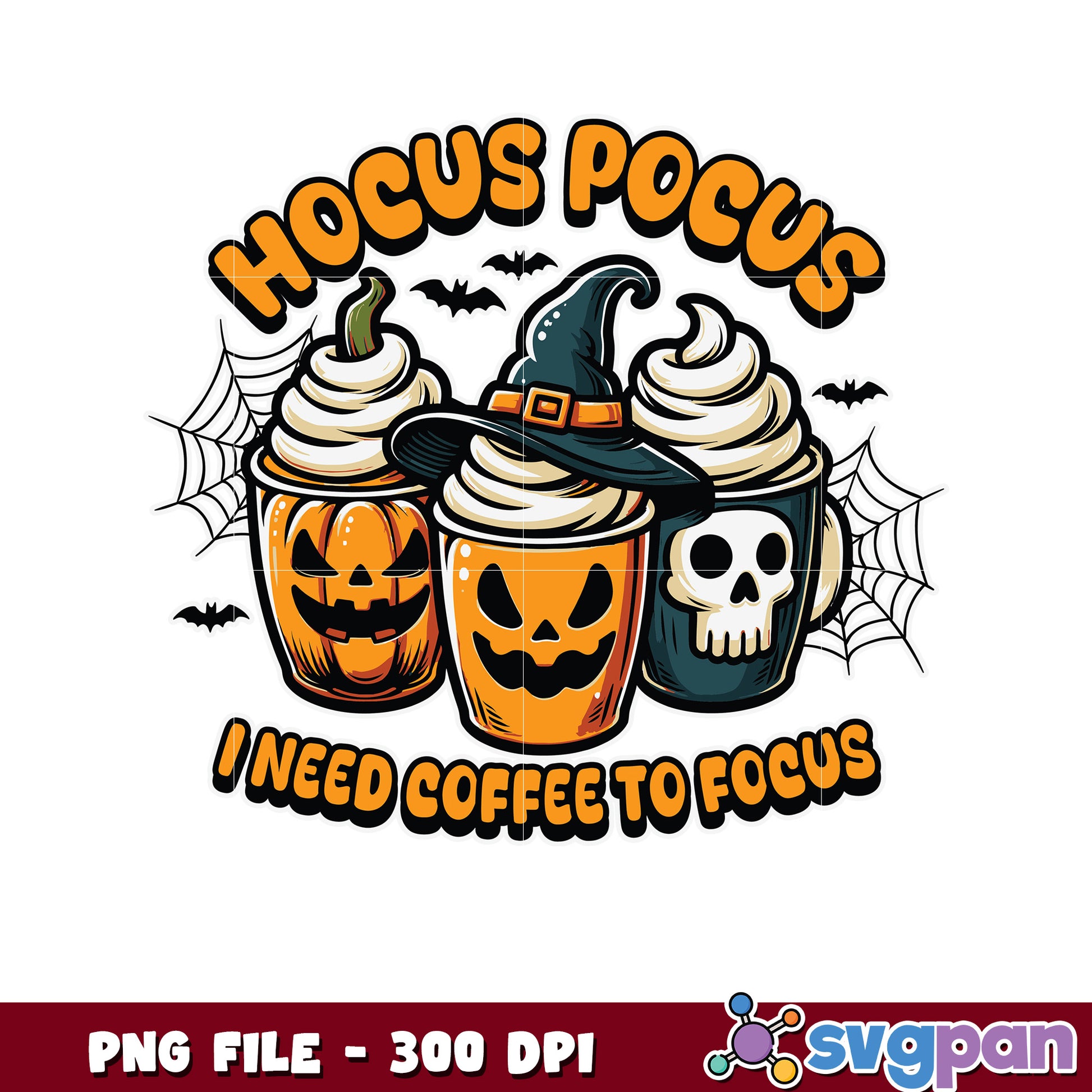 I need coffee to hocus pocus png, halloween candy png, halloween quotes png