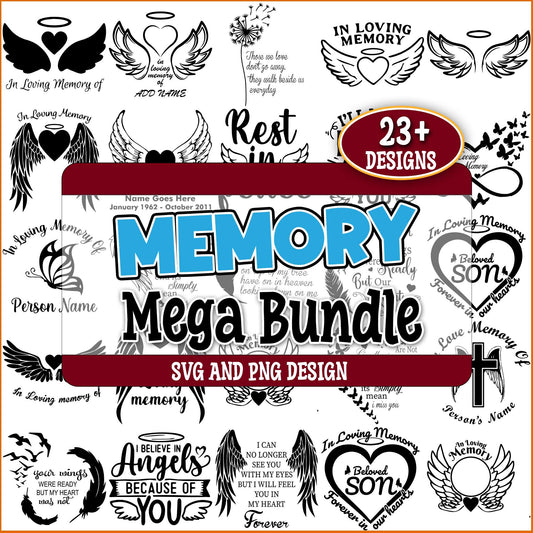 In loving memory svg bundle
