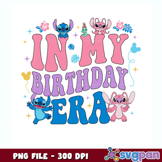 In my birthday era png,lilo and stitch the movie png, cute stitch png