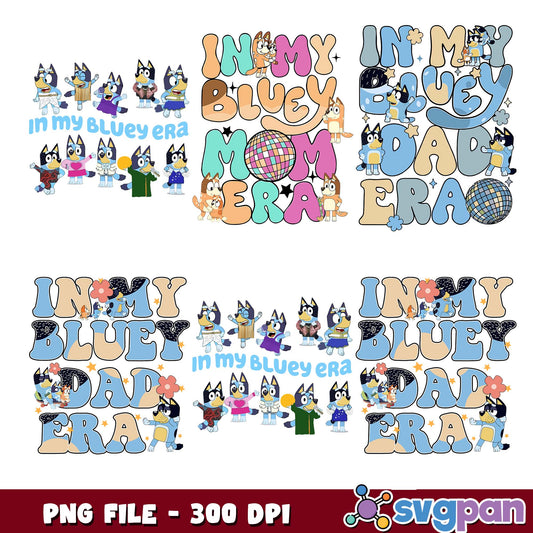 In my bluey dad era png bundle