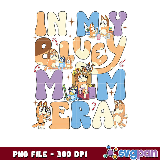 In my bluey mom era png, christmas​ lights png, bluey christmas png