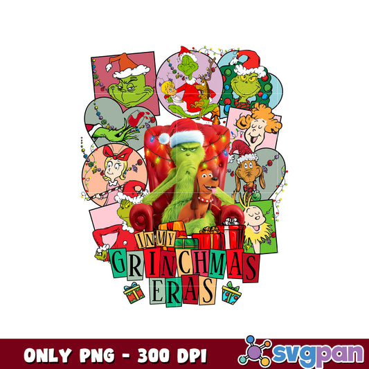 In my christmas eras grinch design png