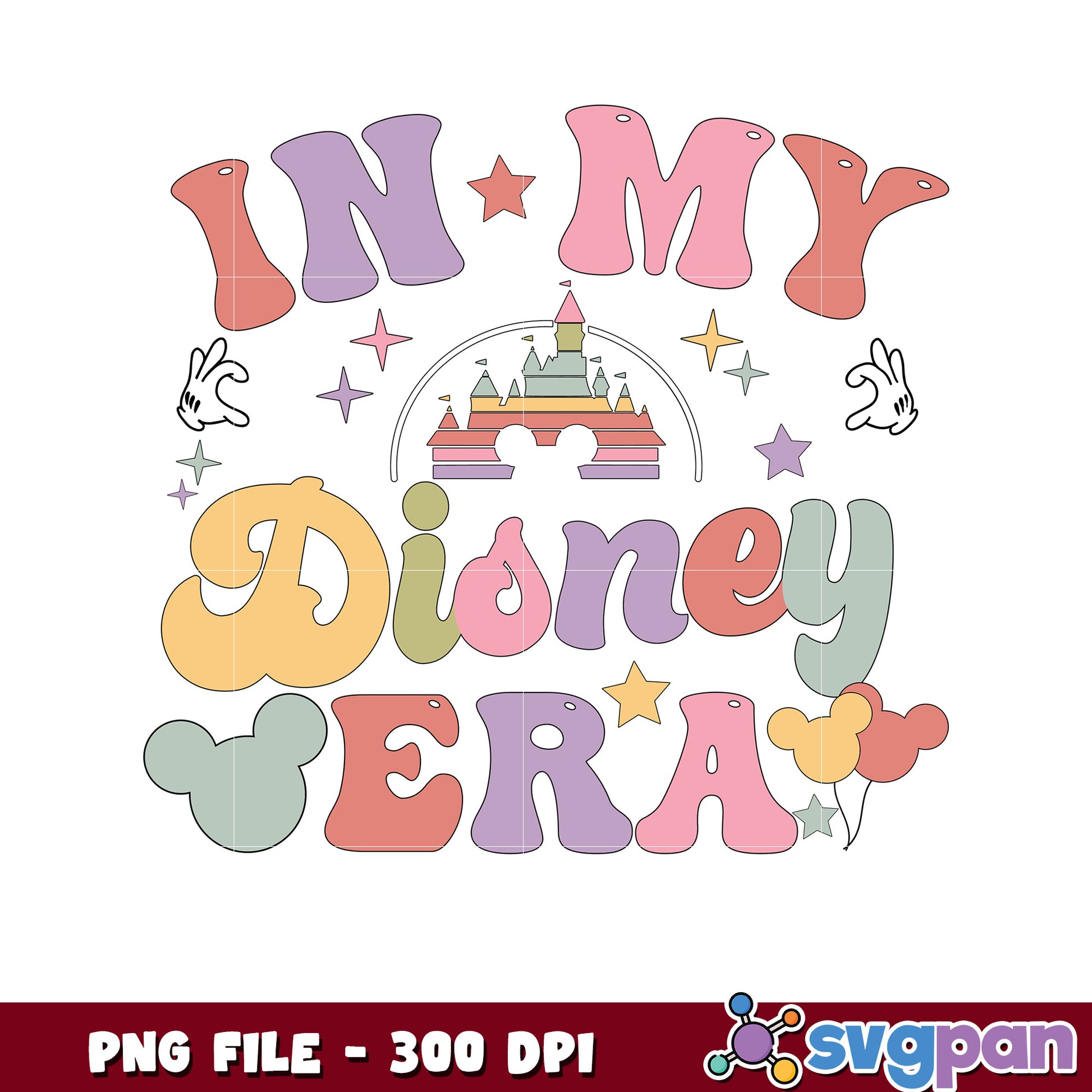 In my disney era png, disney fan quote png, magical kingdom theme design png