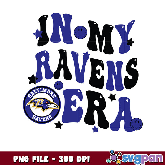 In my ravens era design png, nfl american football ball​ png, nlf team logo png