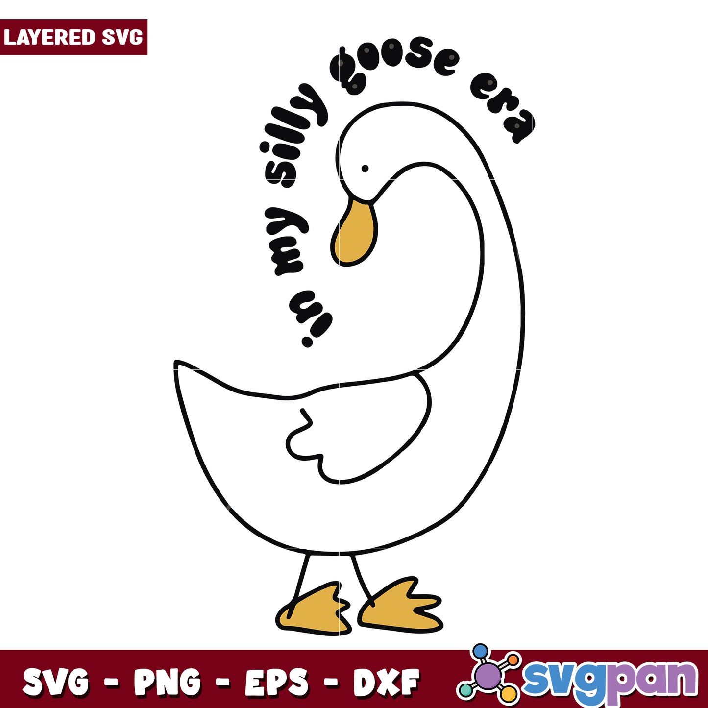 In my silly goose era svg, funny era svg, goose meme svg