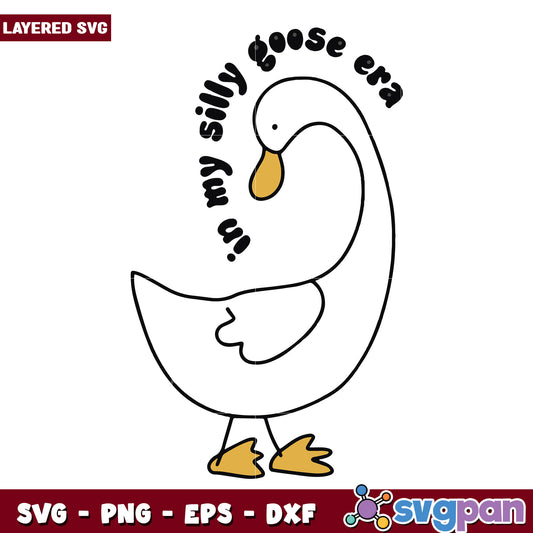 In my silly goose era svg, funny era svg, goose meme svg