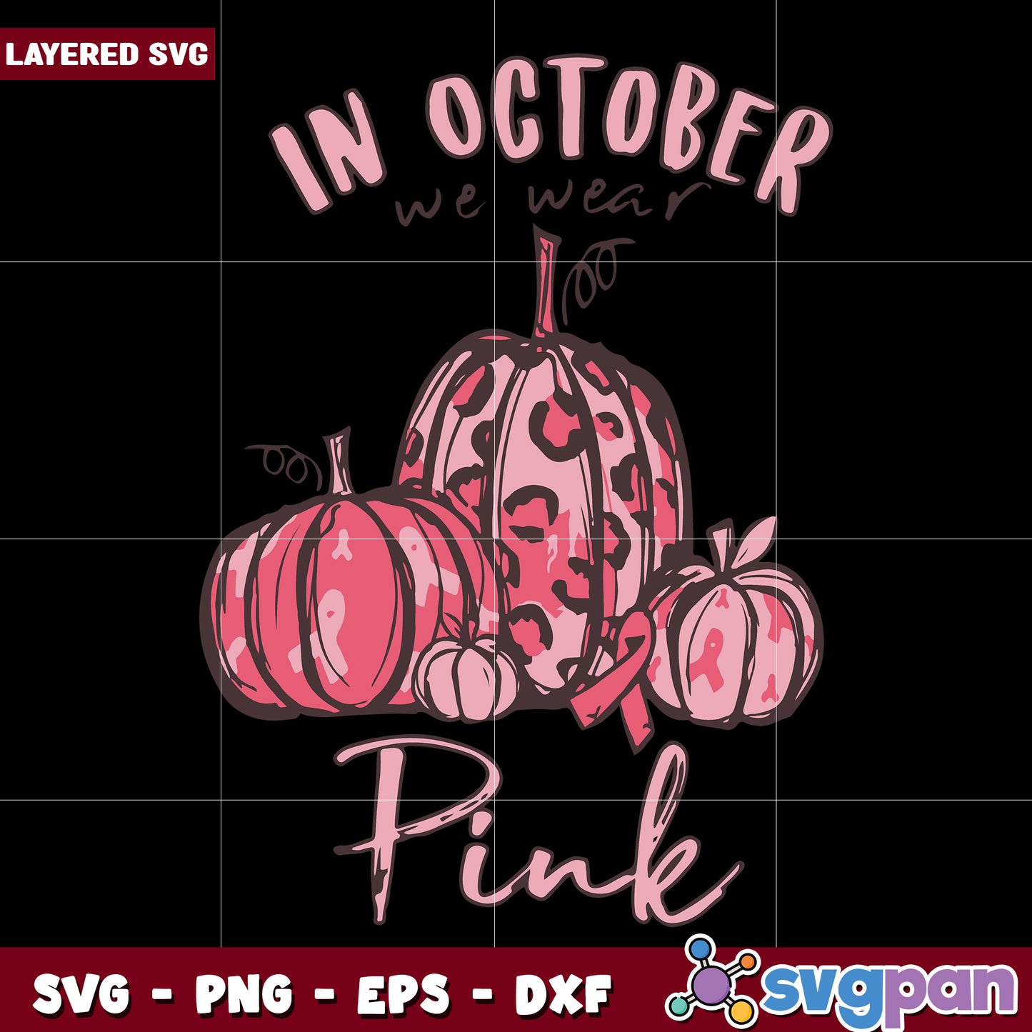 In october we wear pink svg, halloween toys svg, halloween vacation svg