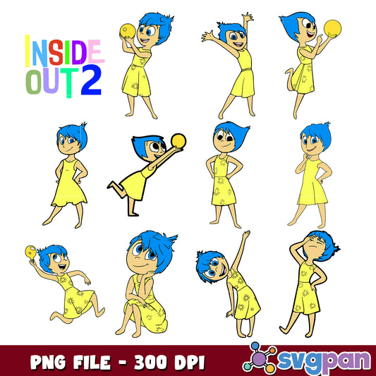 Inside Out 2 Joy PNG Bundle