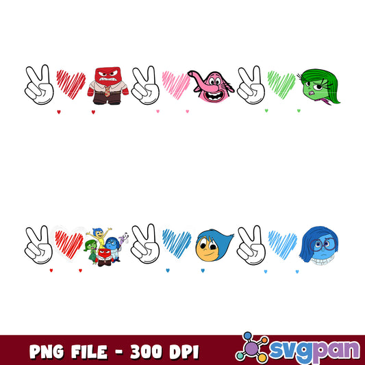Inside Out Character Bundle PNG for Creative Projects