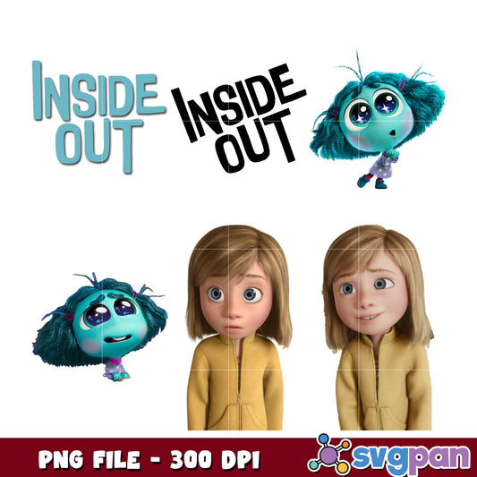 Inside Out Character PNG Bundle High Resolution Art