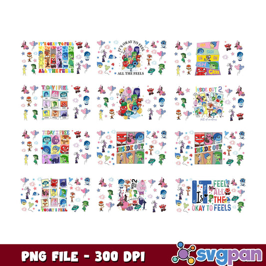Inside Out Emotions Bundle PNG 300 DPI Files