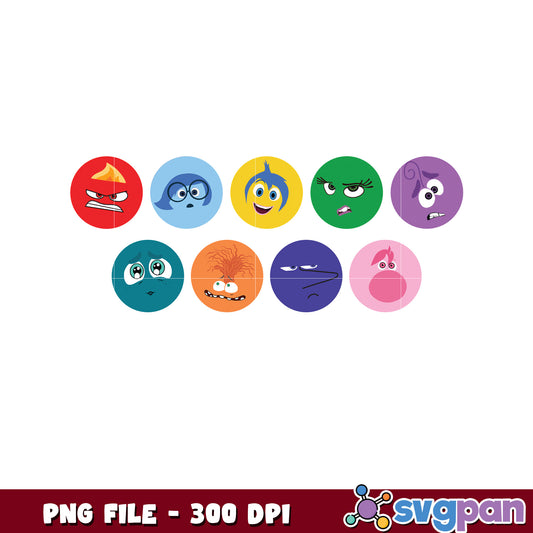 Inside Out Emotions PNG Icons