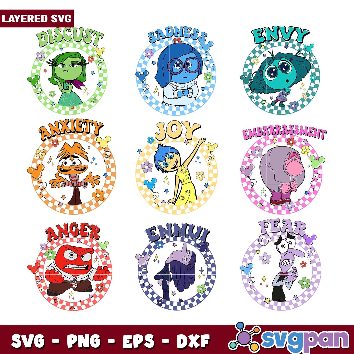 Inside Out Emotions SVG Bundle