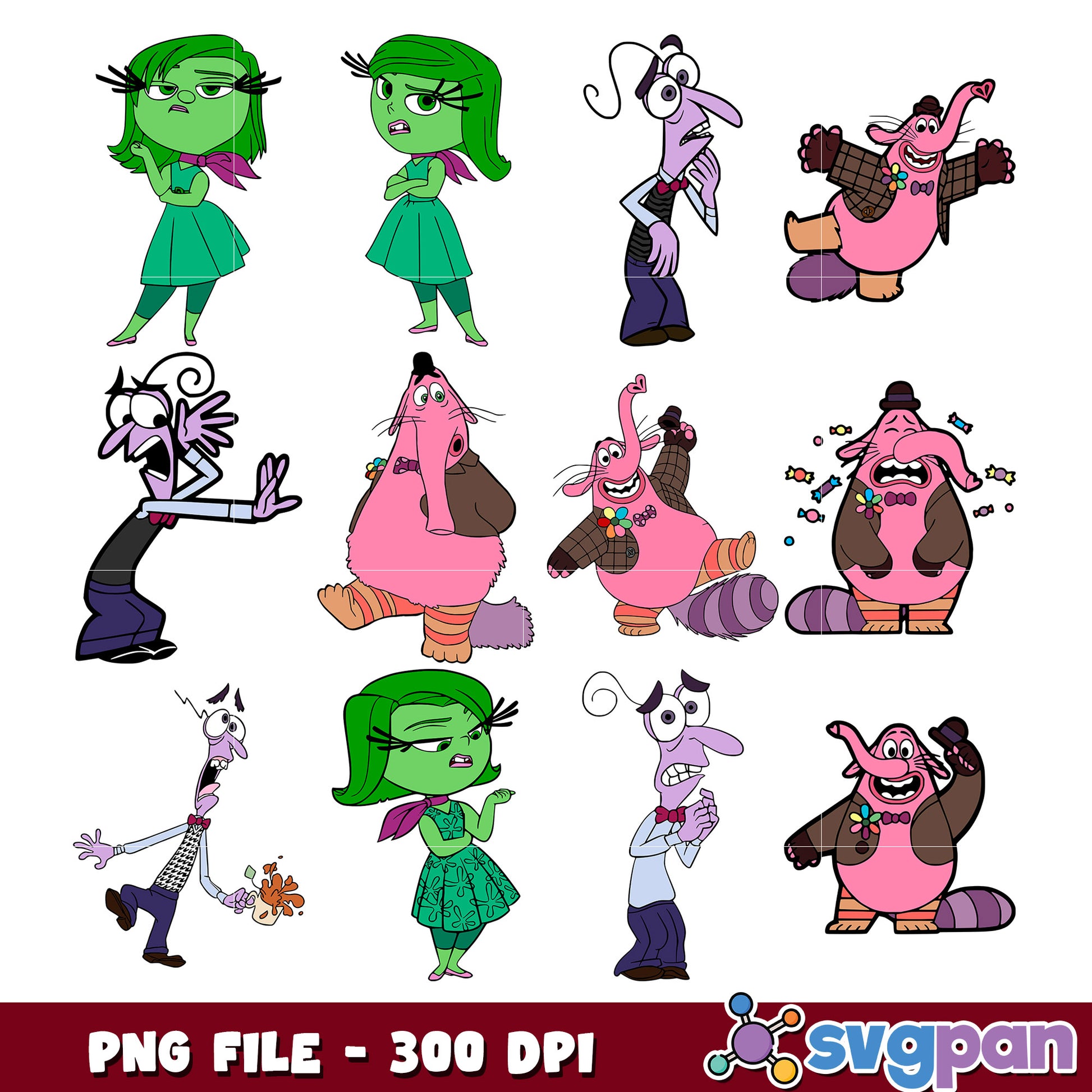 Inside Out PNG Bundle 300 DPI