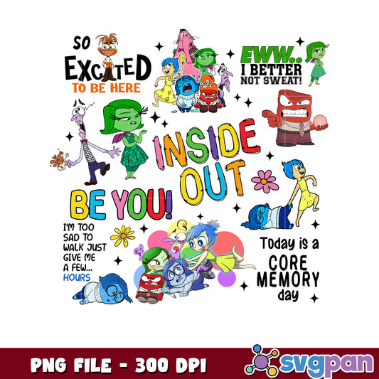 Inside Out PNG Character Art & Quotes