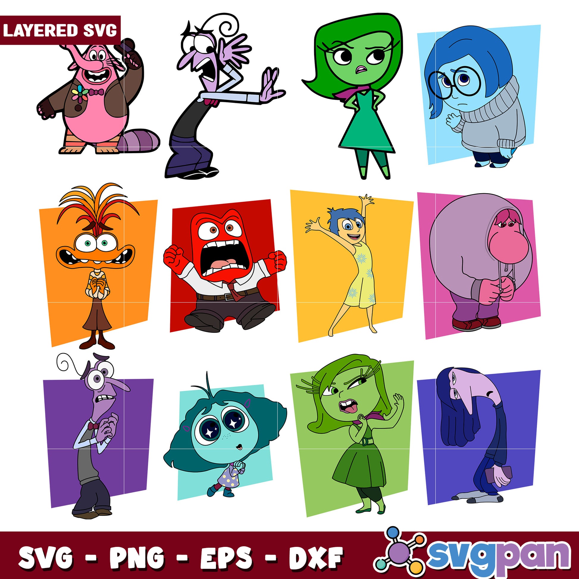 Inside Out SVG Bundle Layered Designs