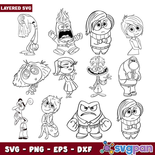 Inside Out SVG Bundle Layered Files