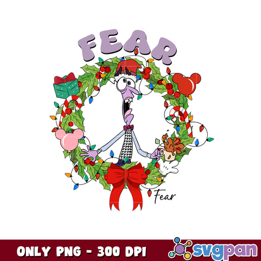 Inside out 2 fear christmas png