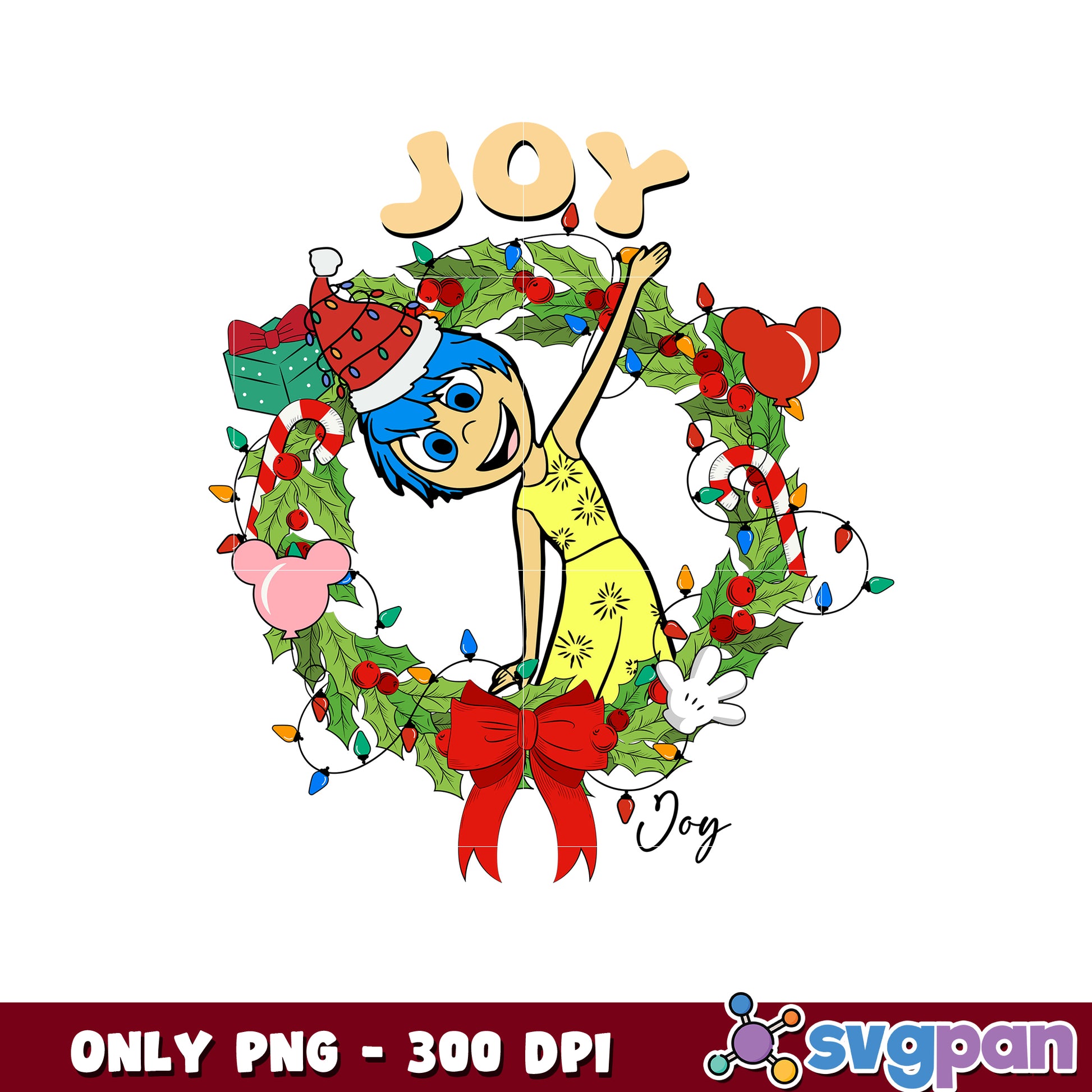 Inside out 2 joy christmas png