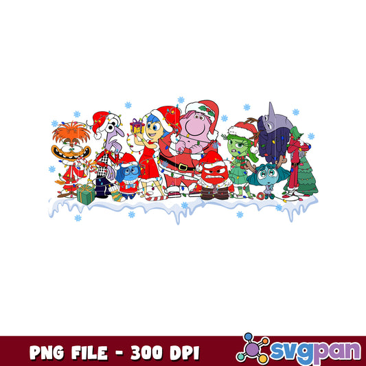 Inside out disney png, christmas​ decor png, christmas cookies png