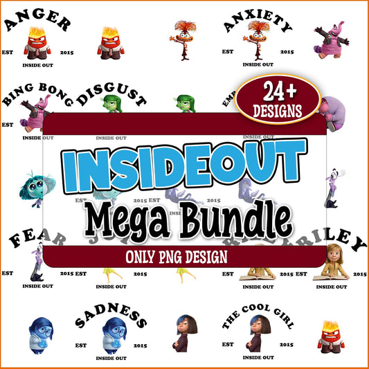Inside out emotion png bundle