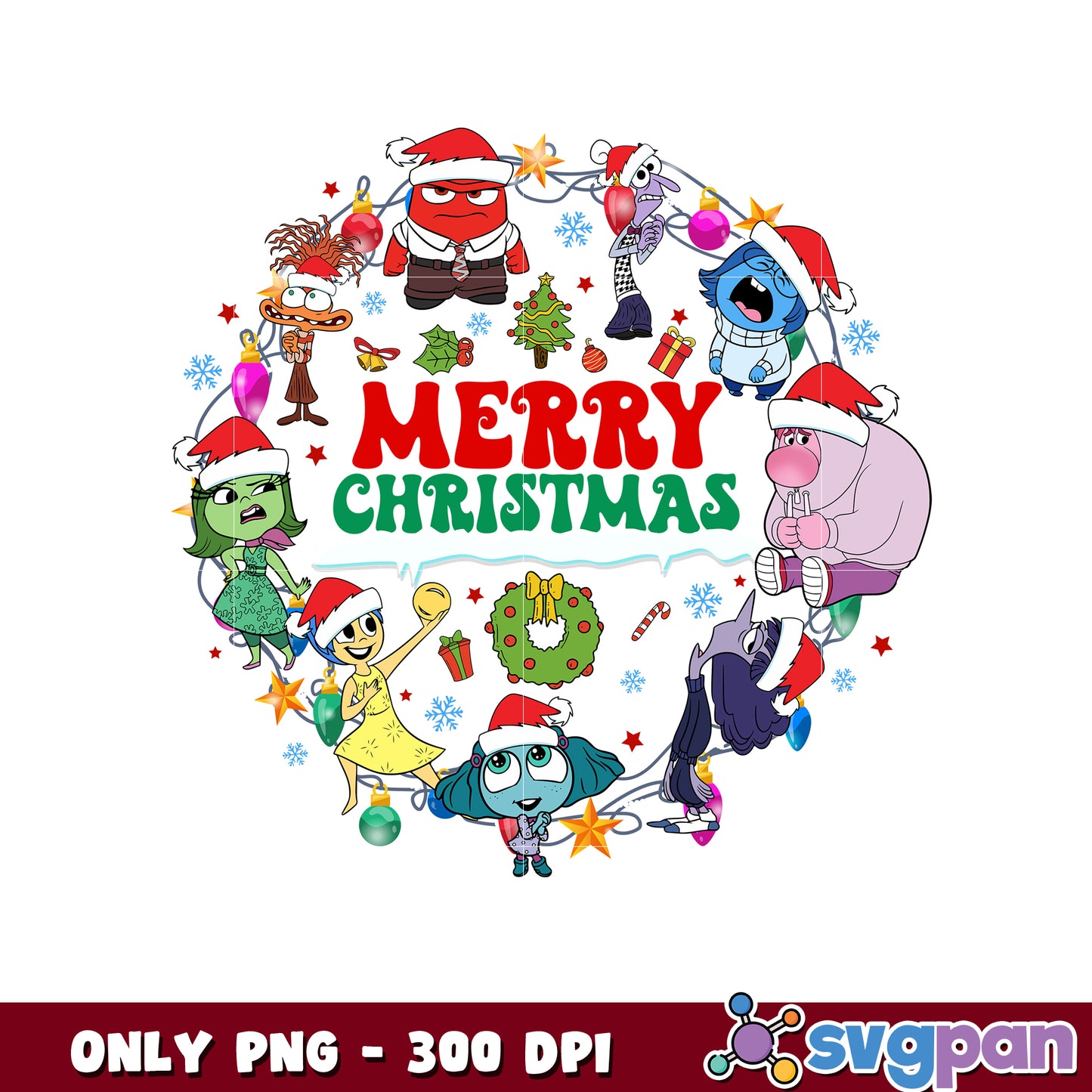 Inside out merry christmas png