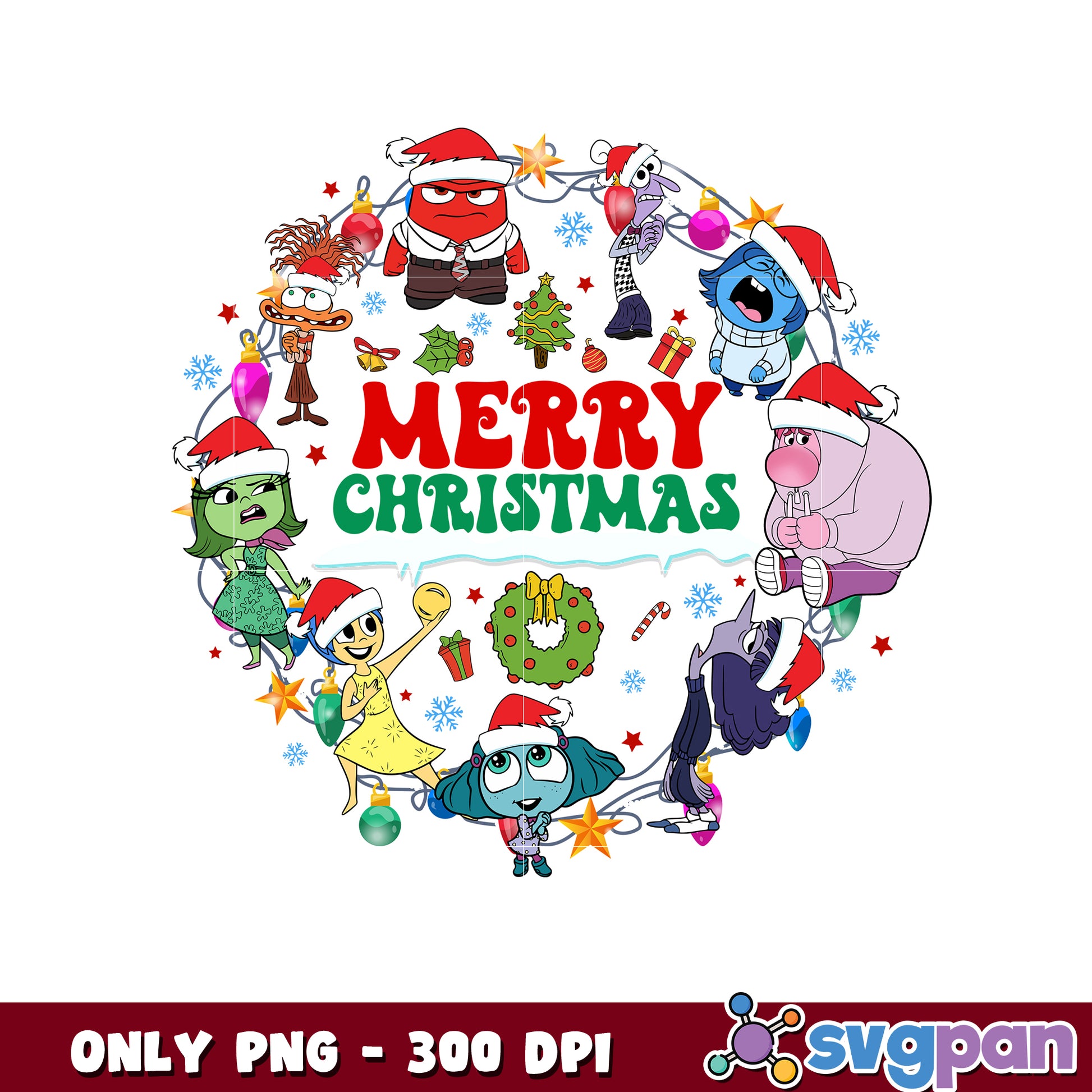 Inside out merry christmas png