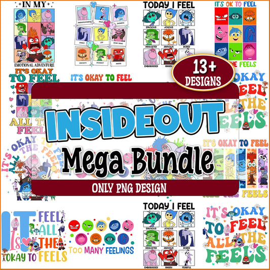 Inside out today i feel png bundle