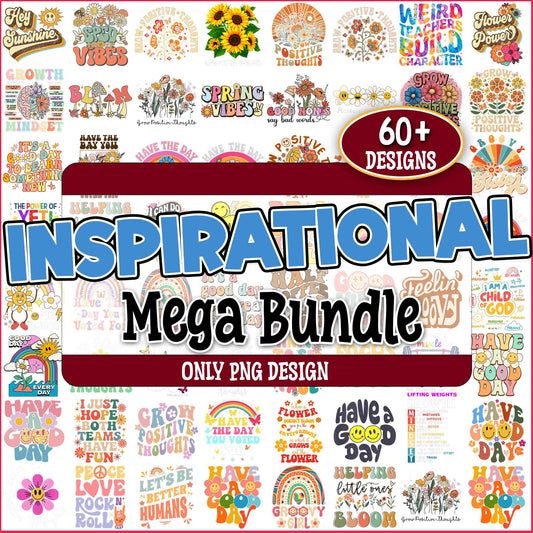 Inspirational quotes png bundle