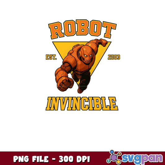 Invincible Robot PNG Design 300 DPI