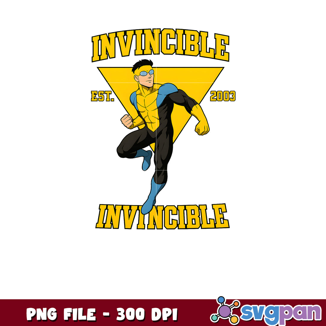 Invincible Superhero PNG 300 DPI Download – svgpan