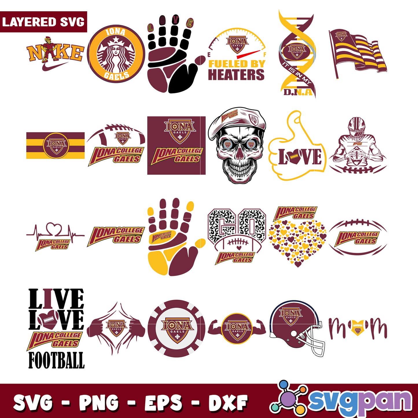 Iona College Gaels SVG Bundle
