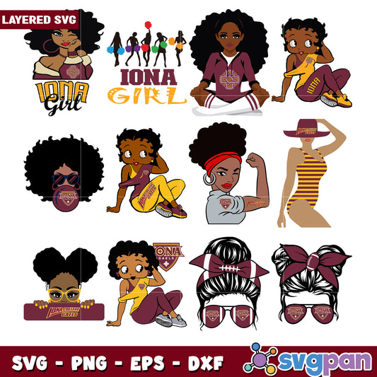 Iona College Girls SVG Bundle