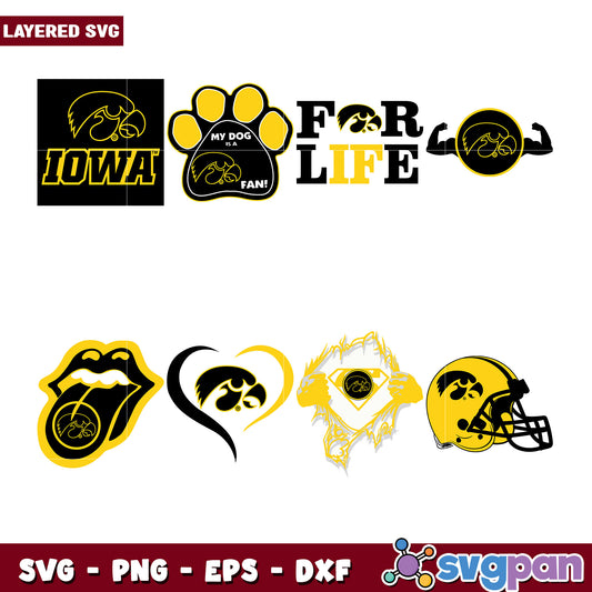 Iowa Fan SVG Bundle for Creative Projects and Crafts