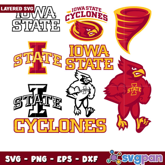 Iowa State Cyclones Bundle SVG for Crafts Design