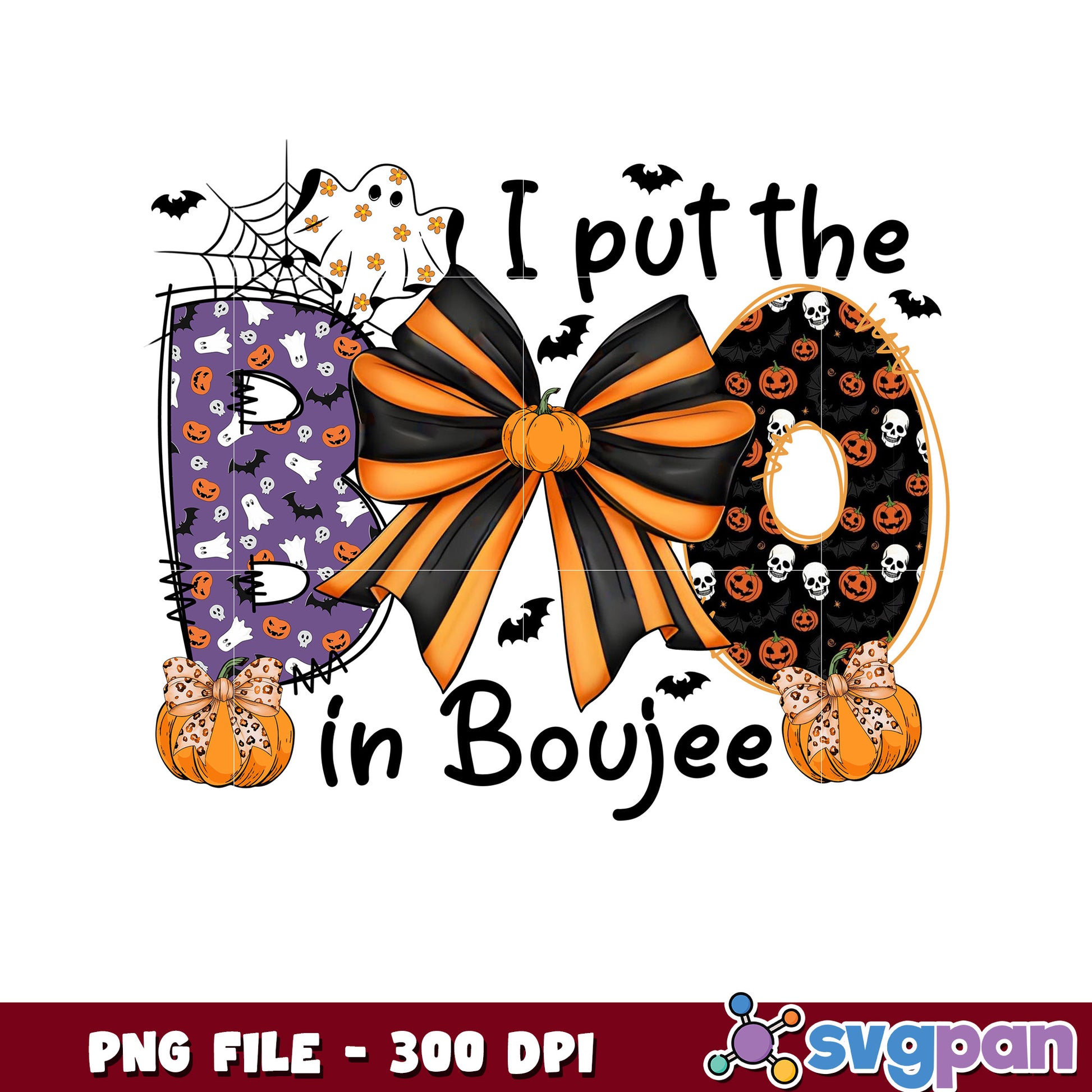 I put the boo in boujee png, horror movie characters png, fall and halloween decor ​png