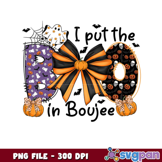 I put the boo in boujee png, horror movie characters png, fall and halloween decor ​png