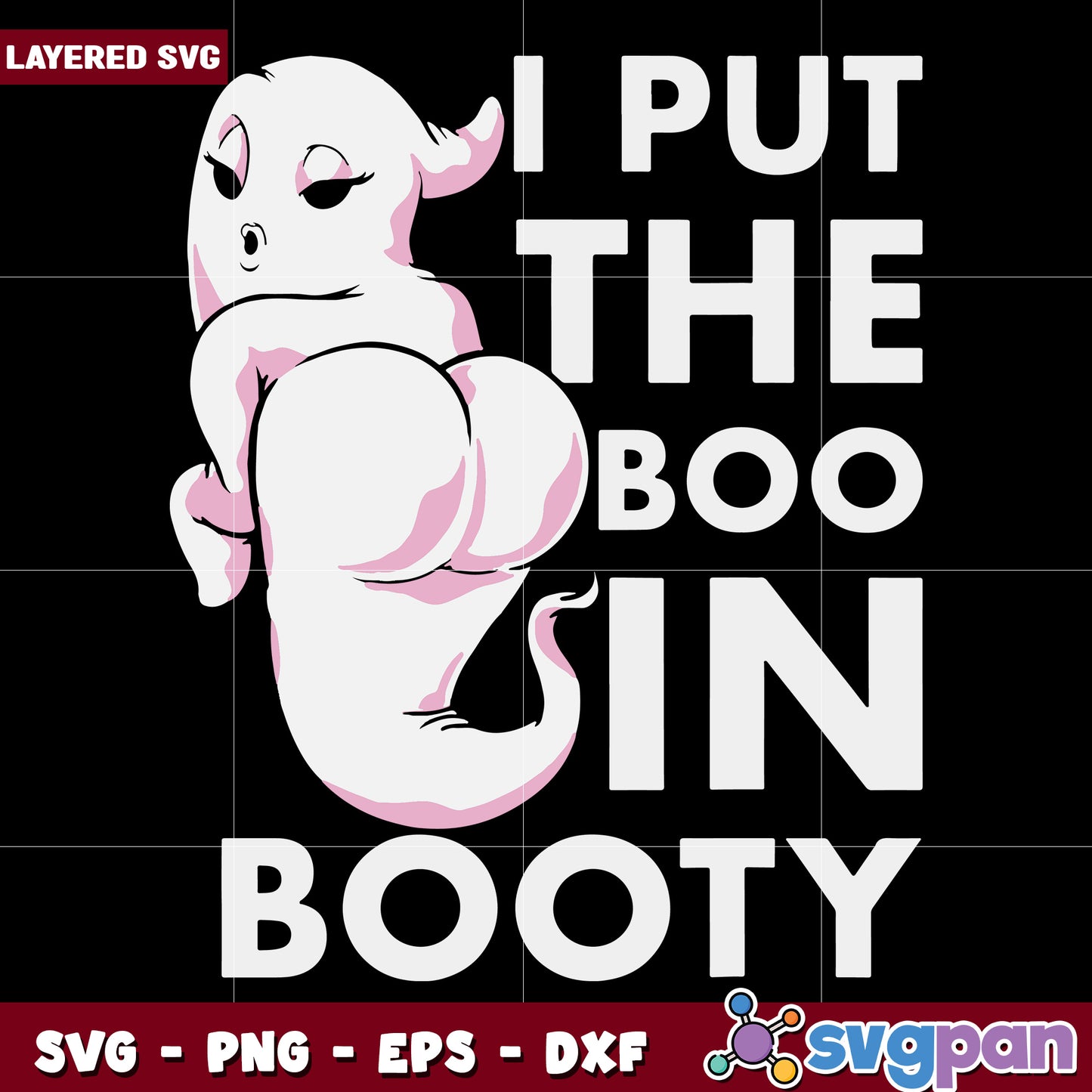 I put the boo on booty svg, hallowee candy svg, scary halloween svg