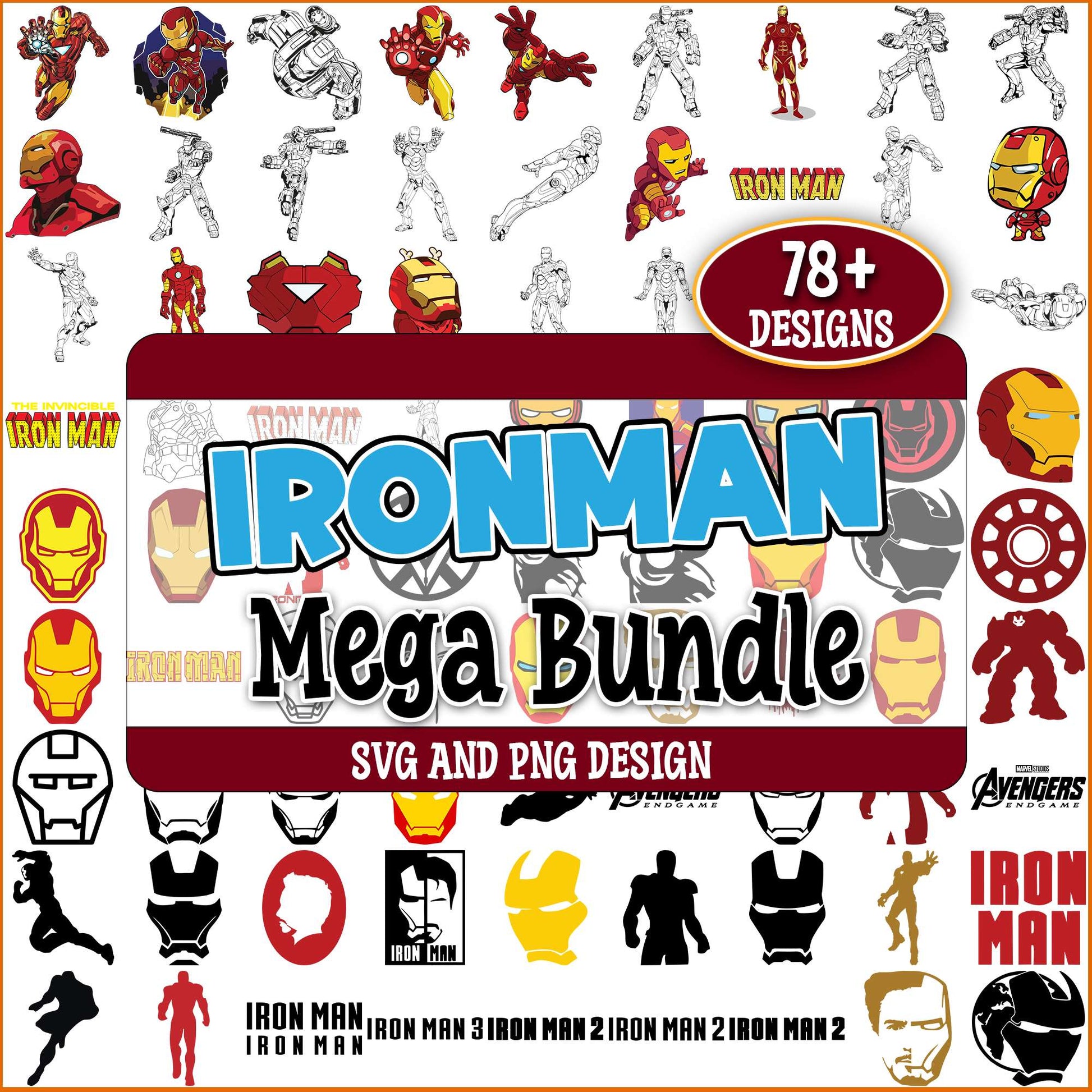 Iron man art svg bundle